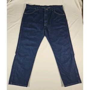 Wrangler Men's Jeans Size 40x29 Blue Dark Wash Regular Fit Straight Leg